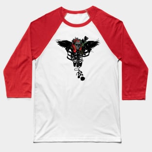 Tattoo Skull Baseball T-Shirt